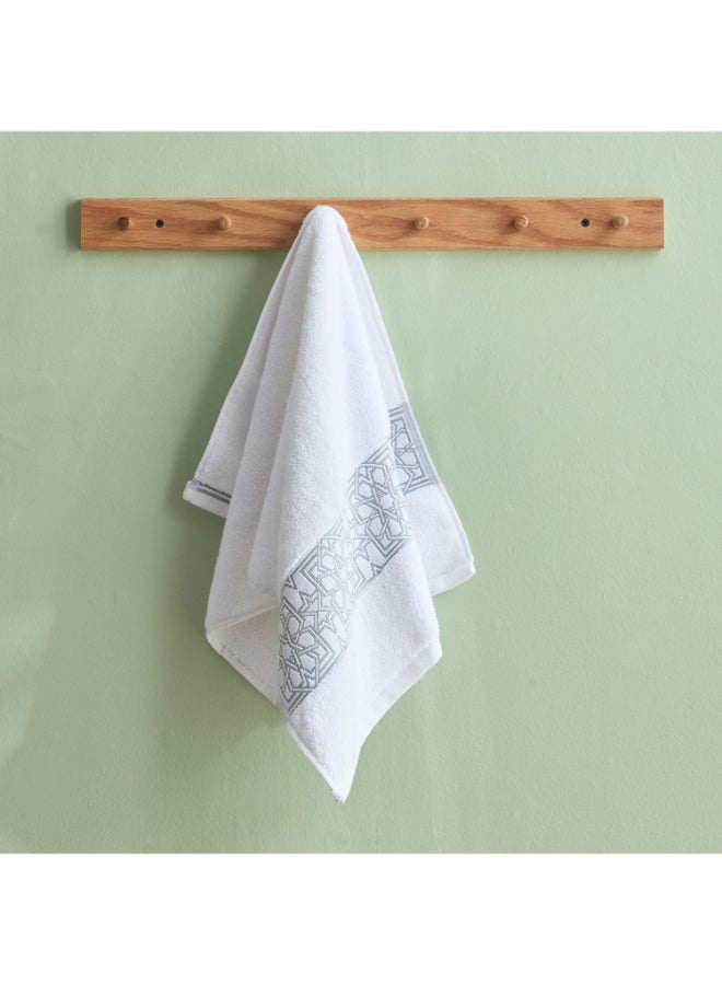 Home Box White Haven Layali Noor Lurex Patterned Cotton Hand Towel - 40x70 cm - Image 1